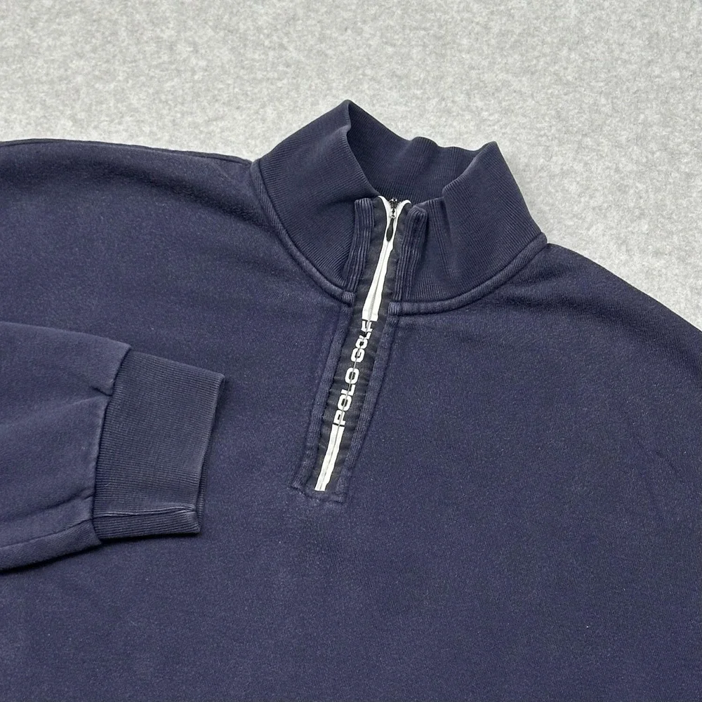 Polo Golf‎ Ralph Lauren Pullover Mens XL Navy Quarter Zip Mock Neck Fleece